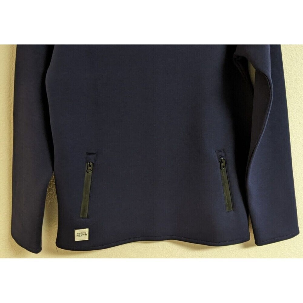 NATIVE YOUTH Designed in England Navy Long Sleeve Scuba Sweatshirt Unisex M - Picture 7 of 9